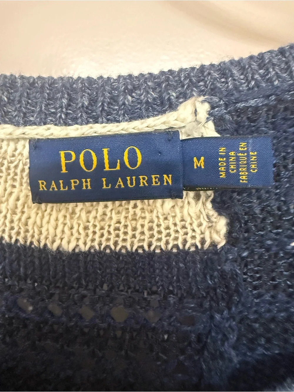 Polo by Ralph Lauren Navy & White Striped Star Sweater - Women